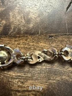 Gorgeous Rare Alfred Phillipe Trifari Empress Sapphire Crystal & Enamel Bracelet