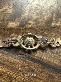 Gorgeous Rare Alfred Phillipe Trifari Empress Sapphire Crystal & Enamel Bracelet