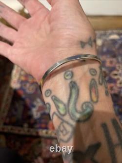 Gucci 1977 Milan Rare vintage G bracelet in. 925 silver Red & Blue enamel