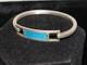 Gucci Silver Vintage 1970's Bracelet With Blue Enamel