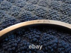 Gucci Silver Vintage 1970's Bracelet With Blue Enamel