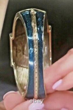 HEIDI DAUS Grecian Glamor Crystal and Enamel Bangle Bracelet NWT Retail $190