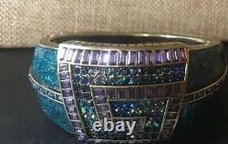 HEIDI DAUS Grecian Glamor Crystal and Enamel Bangle Bracelet NWT Retail $190