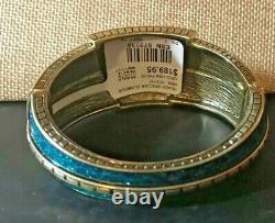 HEIDI DAUS Grecian Glamor Crystal and Enamel Bangle Bracelet NWT Retail $190