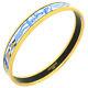 Hermes #6 Bangle Enamel Pm Gp Cloisonné Blue Gold Gold