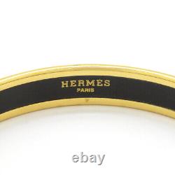 HERMES #6 bangle enamel PM GP cloisonné blue gold gold