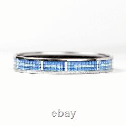 HERMES BRACELET 65 Narrow Palladium-Plated Printed Enamel Bangle