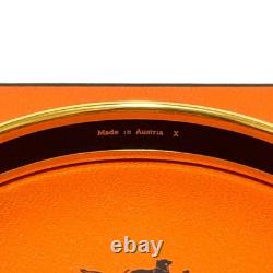 HERMES Bangle Bracelet Enamel Chaine d'Ancre Blue Gold with Box Authentic JAPAN