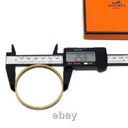 HERMES Bangle Bracelet Enamel Chaine d'Ancre Blue Gold with Box Authentic JAPAN