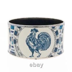 HERMES Bangle metal Cloisonne enamel bracelet chicken chicken sun Emile used