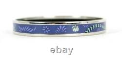 HERMES Blue LES LEOPARDS Tail Print Enamel Bangle Bracelet