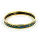 Hermes Bracelet Bangle Enamel Email Green Blue Gold Multi Color Authentic