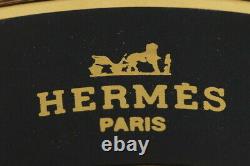 HERMES Bracelet Bangle Enamel Email Horse Light Blue Gold Multi Color authentic