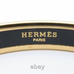 HERMES Bracelet Bangle Enamel Email PM Blue Red Gold authentic