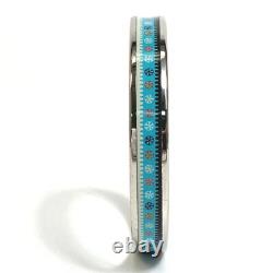 HERMES Bracelet Bangle Enamel PM Total pattern Light Blue x Silver Color Used