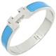 Hermes Bracelet Click Pm Metal Enamel Blue Silver Silver Metal Fittings