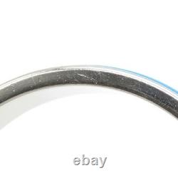 HERMES Bracelet Click PM Metal Enamel Blue Silver Silver Metal Fittings