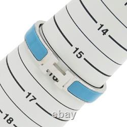 HERMES Bracelet Click PM Metal Enamel Blue Silver Silver Metal Fittings