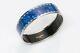 Hermes Brazil Palladium Plated Blue Enamel Bangle Bracelet