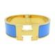 Hermes Clic Clac H Bracelet Blue Enamel Gold Plated H300001f