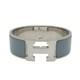 Hermes Clic Clac H Bracelet Blue Enamel Silver Plated