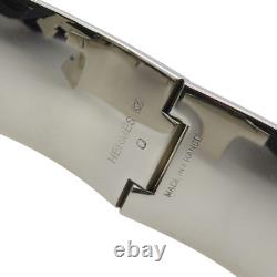 HERMES Clic Clac H Bracelet Blue Enamel Silver Plated