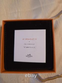 HERMES Clic Clac H Light Blue Enamel Silver Palladium Bracelet