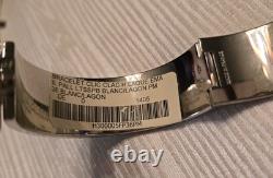 HERMES Clic Clac H Light Blue Enamel Silver Palladium Bracelet