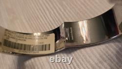 HERMES Clic Clac H Light Blue Enamel Silver Palladium Bracelet
