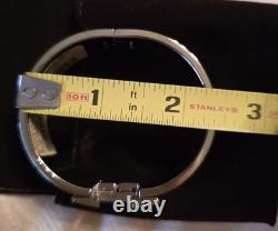HERMES Clic Clac H Light Blue Enamel Silver Palladium Bracelet