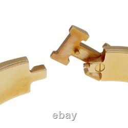 HERMES Clic H Bracelet Blue Enamel Gold Plated
