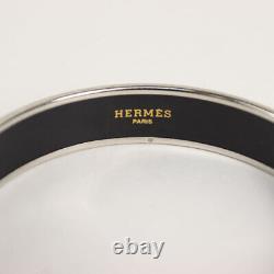 HERMES Cloisonne Bangle Bracelet Emaille Horse Blue Used