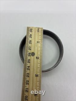 HERMES Elephant Bangle Bracelet Cloisonné Blue Enamel Silver Tone Metal. 75x2.5