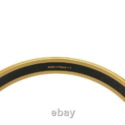 HERMES Email Bangle PM Blue Enamel Bracelet Pre-owned
