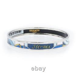 HERMES Emaille L'Instruction du Roy Enamel, Blue & Pink Bracelet