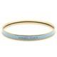 Hermes Enamel Bangle Bracelet Blue Gold Plated Metal 7.68 In Ladies Authentic