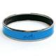 Hermes Enamel Bangle Bracelet Blue Silvertone Horse Carriage Authentic Japan