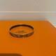 Hermes Enamel Bangle Bracelet Cloisonne Gold Blue Orange Very Good No Bo