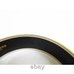 HERMES Enamel Emaux GM Cloisonné Bangle Bracelet Blue Gold Tone Vintage Luxury