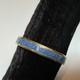Hermes Enamel Pm 65 Narrow Bangle Bracelet Gold Rim, Blue And Green