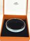 Hermes Enamel Pm Bangle Blue Silver Bracelet Authentic Genuine Vintage