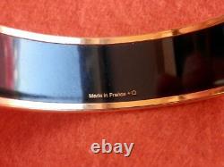 HERMES Gold Tone Vibrant Multi-Color Bangle Bracelet GORGEOUS