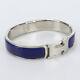 Hermes H700001fp Bangle Click Classic Pm Bracelet Metal, Enamel Blue Women