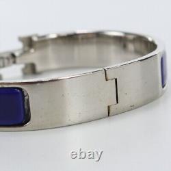 HERMES H700001FP Bangle Click Classic PM bracelet metal, enamel blue Women