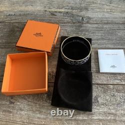 HERMÈS Lift Profile Bracelet Gold Blue Bangle Bracelet New In Box