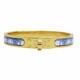 Hermes Mini Clic Kelly Bracelet Blue Enamel Gold Plated