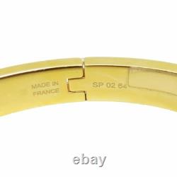 HERMES Mini Clic Kelly Bracelet Blue Enamel Gold Plated