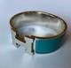 Hermes Pm Size Indian Blue Enamel Palladium Hw Clic Clac H Bangle Bracelet