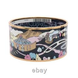 HERMES Tout en Clic Bracelet Blue Enamel Rose Gold Plated H155320FOL365