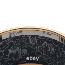 HERMES Tout en Clic Bracelet Blue Enamel Rose Gold Plated H155320FOL365